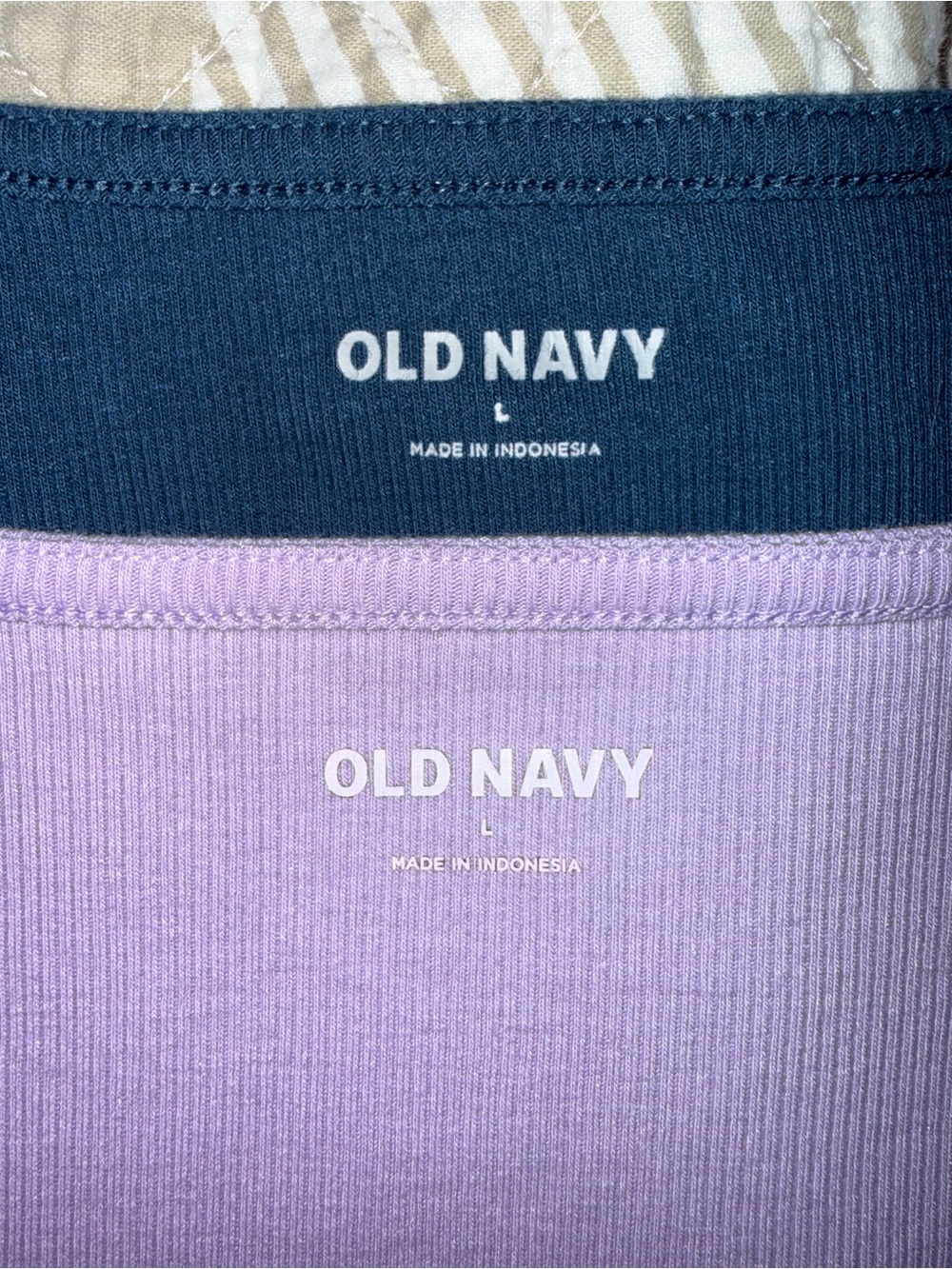 Old Navy Short Sleeve Square Neck Tee in Lavender and Teal - Picture 2 of 4